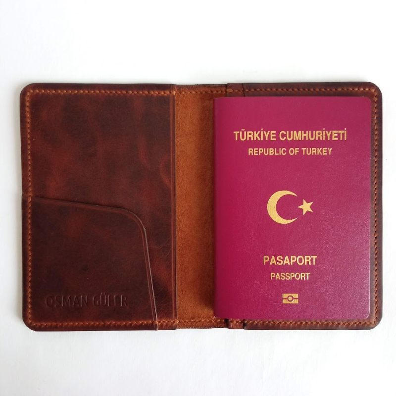 Senzapenna El Yapımı Hakiki Deri Pasaportluk - Görsel 3